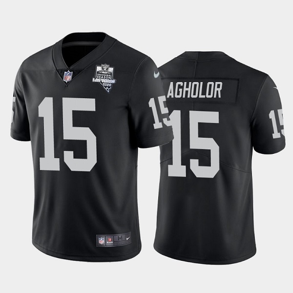 Men's Las Vegas Raiders #15 Nelson Agholor Black NFL 2020 Inaugural Season Vapor Limited Stitched Jersey